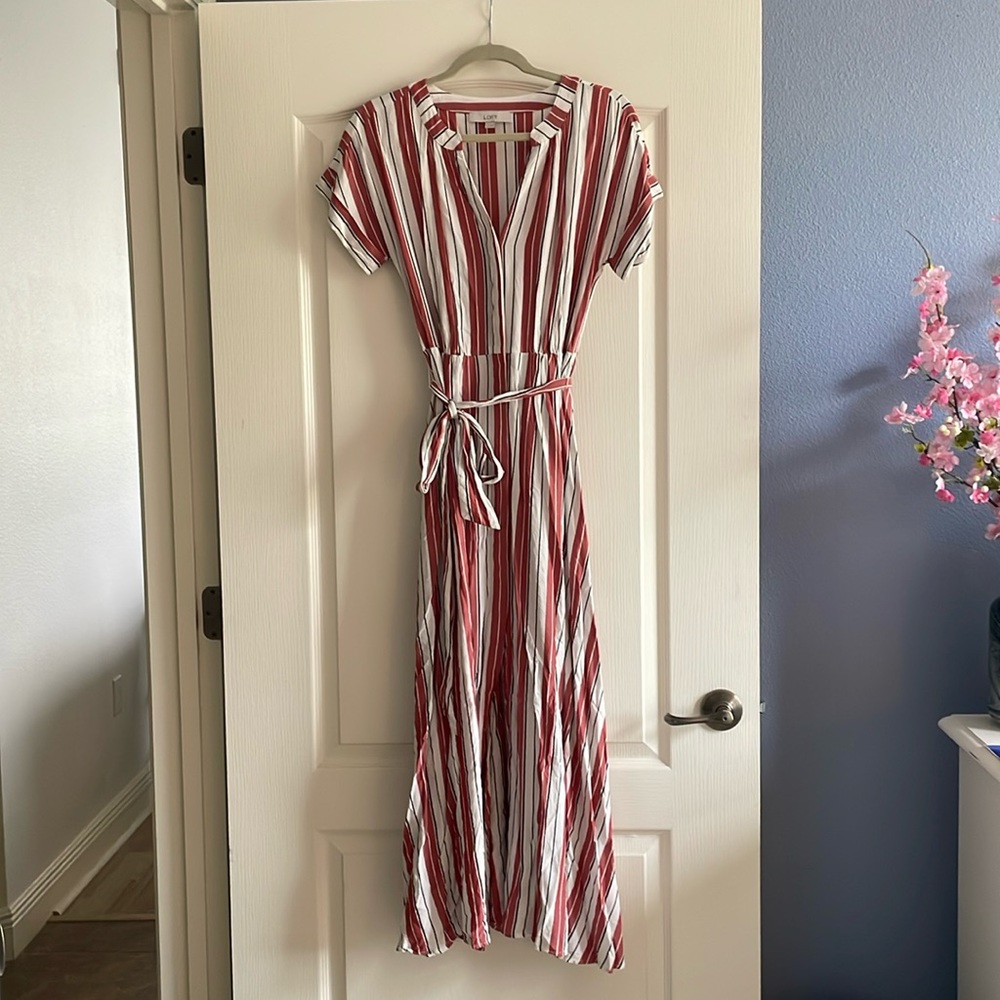 Loft striped maxi